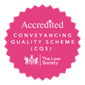 The Law Society Conveyancing Quality Scheme (CQS) accreditation logo – recognised standard for residential conveyancing solicitors in England and Wales